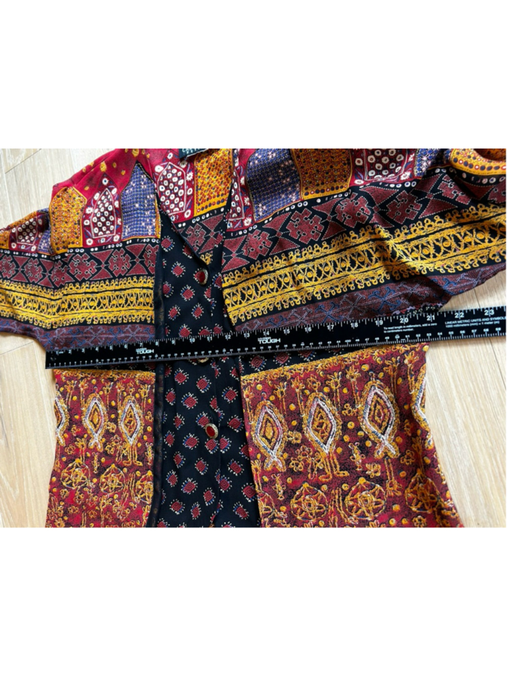 Carole Little 90s Matching Set Boho Patchwork Large - Picture 7 of 9